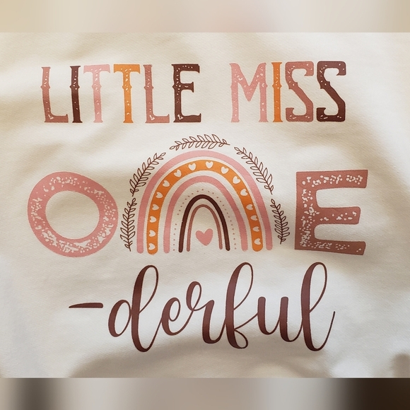 Little Miss One-derful Cream One Piece Size 12 Months - Picture 2 of 6